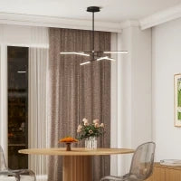 Lampada da Soffitto LED Moderna Ø100x79 cm con Schermo in Acrilico Angolo di Luce Regolabile per Soggiorno Camera o Cucina