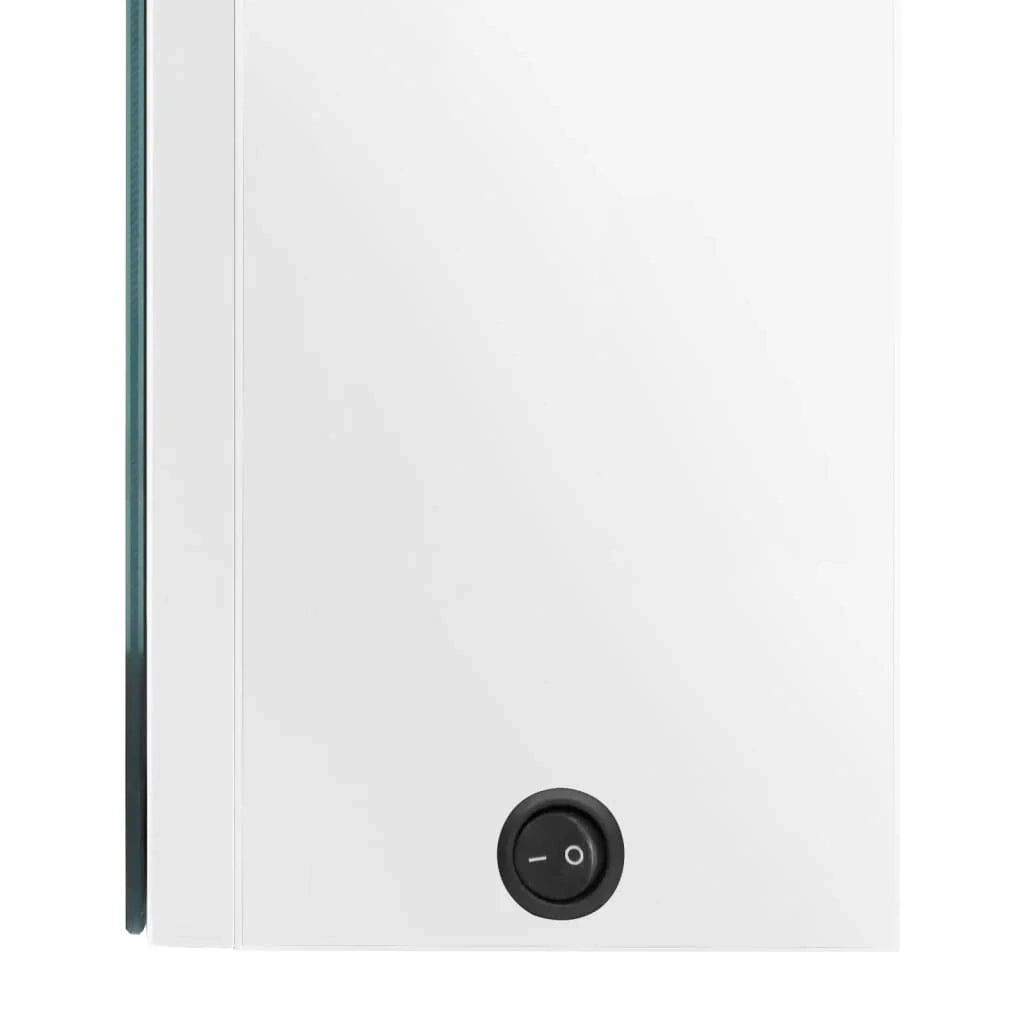 Mobile da bagno con specchio LED 50 x 13 x 70 cm bianco lucido 02_0006581