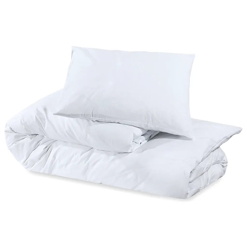 Set Copripiumino Bianco 155x220 cm in Cotone CFW1411323