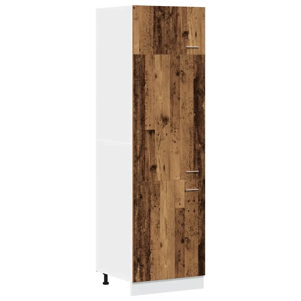 Armadio per Frigo “Lyon” Legno Antico 60x57x207 cm 856125