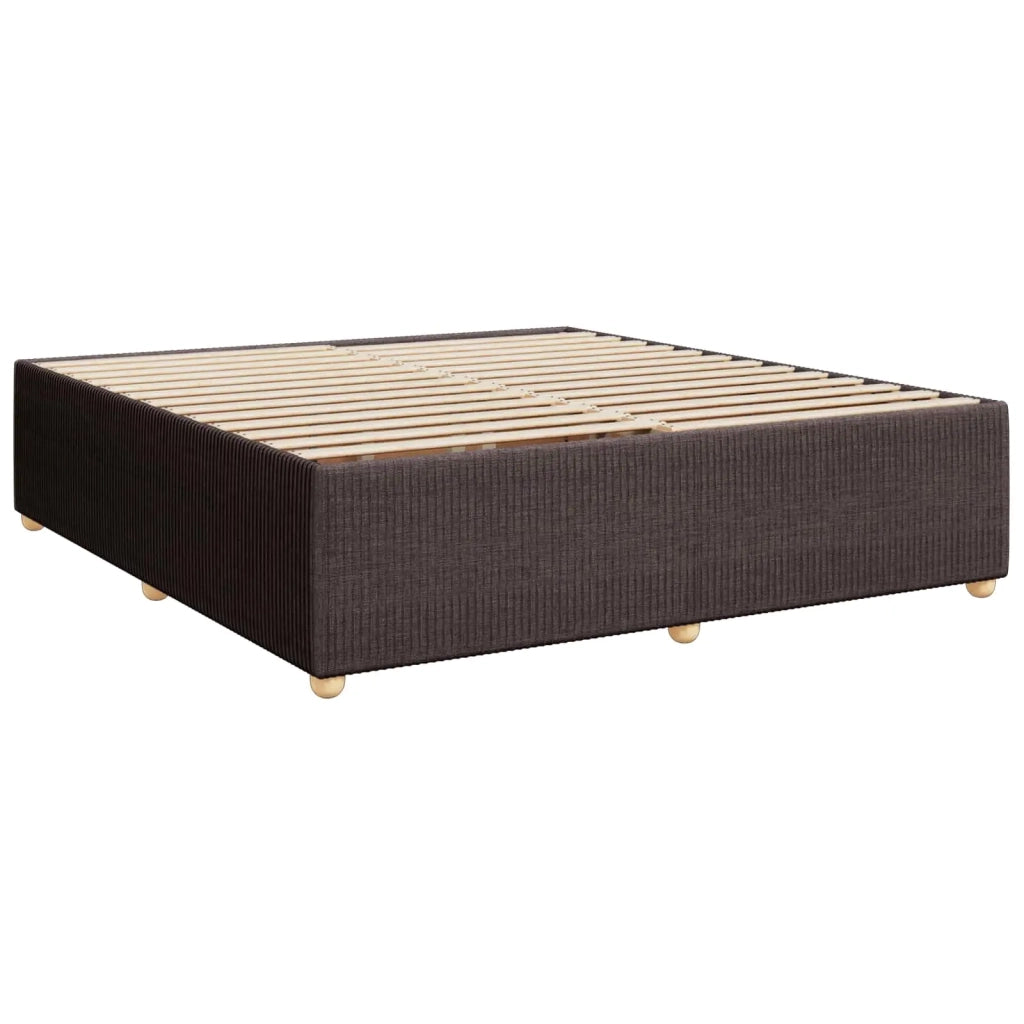 Letto box spring con materasso Marrone Scuro 180 x 200 cm 3452991