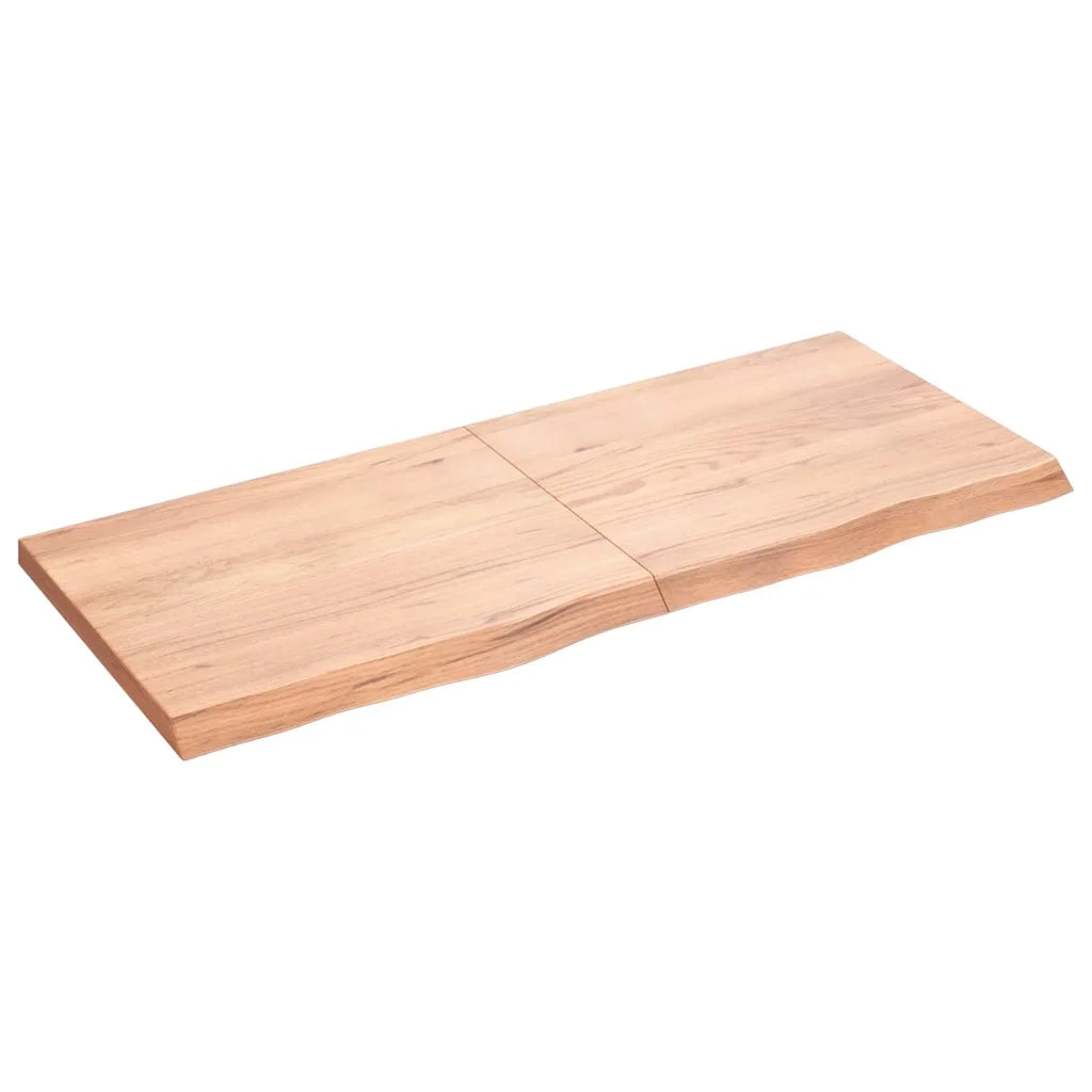 Piano Bagno Marrone 120x50x(2-4) cm Legno Massello Trattato 3156141