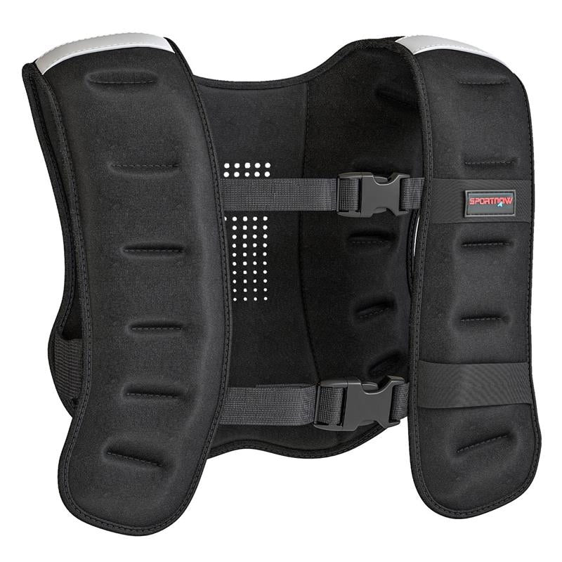 GIUBBOTTO ZAVORRATO 8 KG CON CINGHIE REGOLABILI E STRISCE RIFLETTENTI, IN NEOPRENE E SABBIA, 43X33 CM, NERO