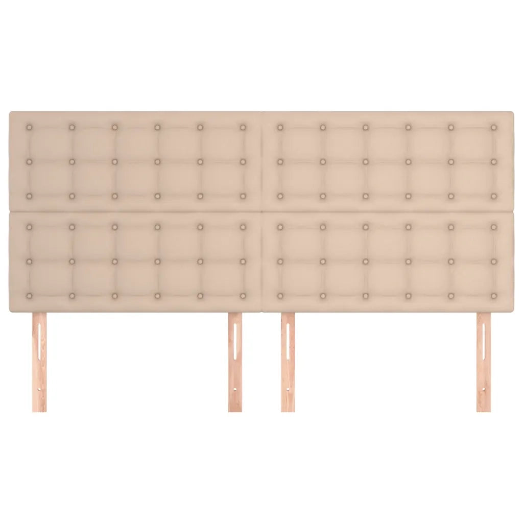 Testiera-Testata-Testiera Decorativa Cappuccino 200x5x118/128 cm in Similpelle 207817