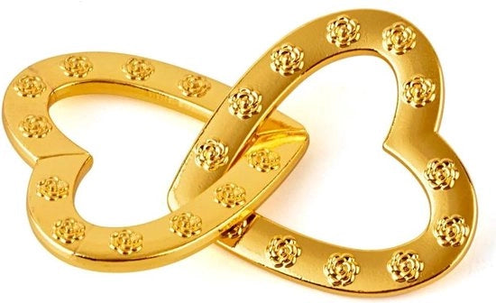 Decorazione e Cadeau di Compleanno Per Coppie con Cuore in Oro (5cm)
