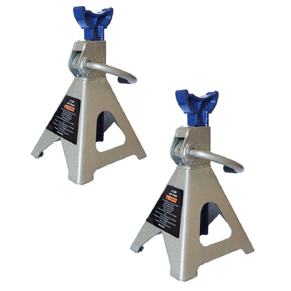 Trade Shop - Kit Coppia Cavalletti + Crick Cric 2.5 Tonnellate Sollevatore Idraulico 2.5 Ton -