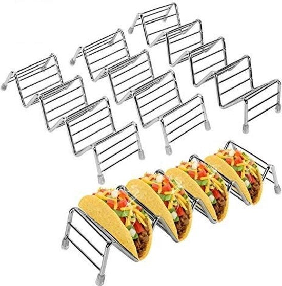 Tazze per Tacos in Acciaio Inossidabile - 4 Pezzi - 3/4 Pollici - Antiscivolo - Ideale per Feste dei Bambini
