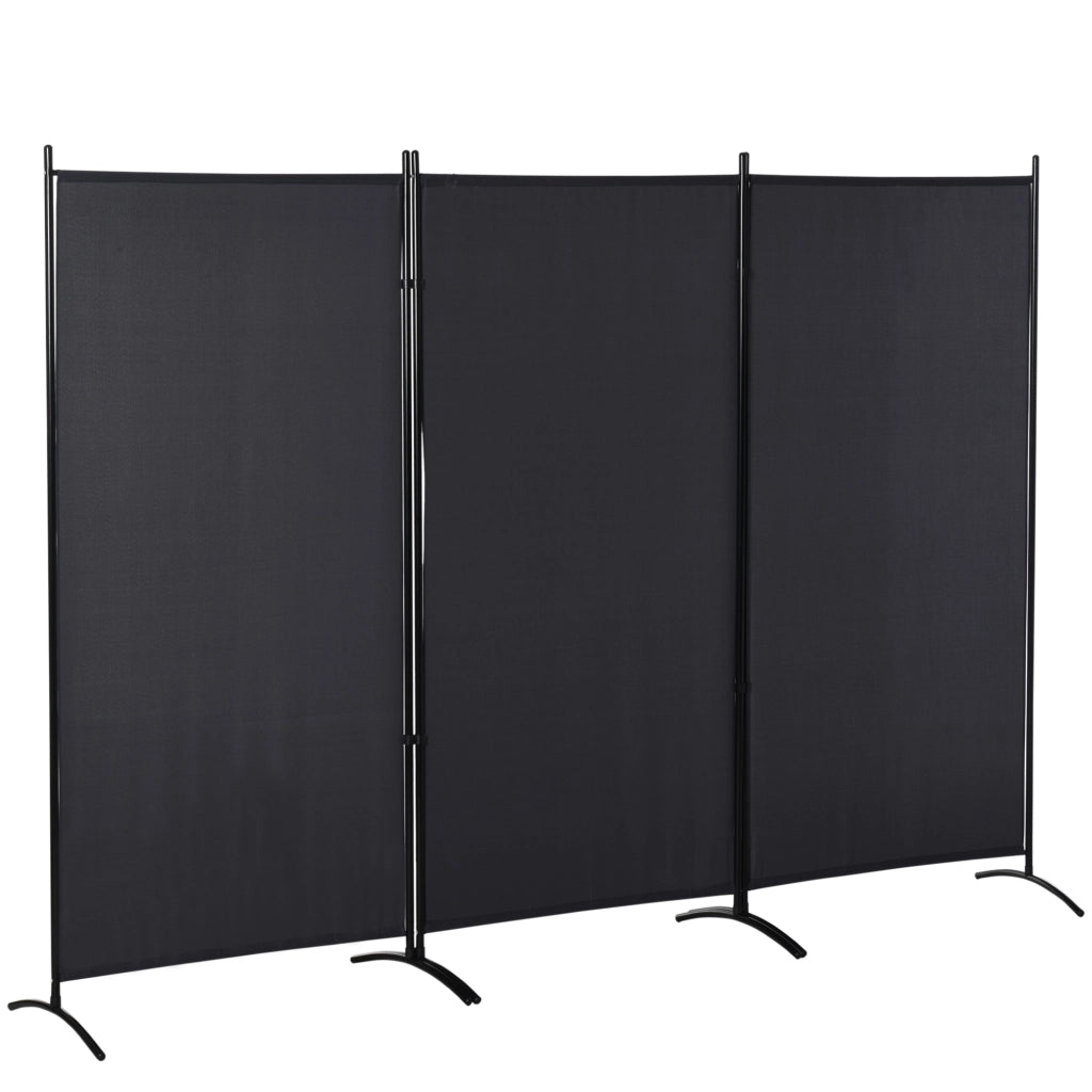 Paravent a 3 pannelli ¨C zephmum ¨C grigio metallo 253x50x182 cm
