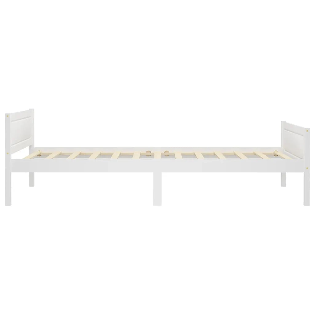 Giroletto senza Materasso Bianco 90x200 cm Legno Massello Pino