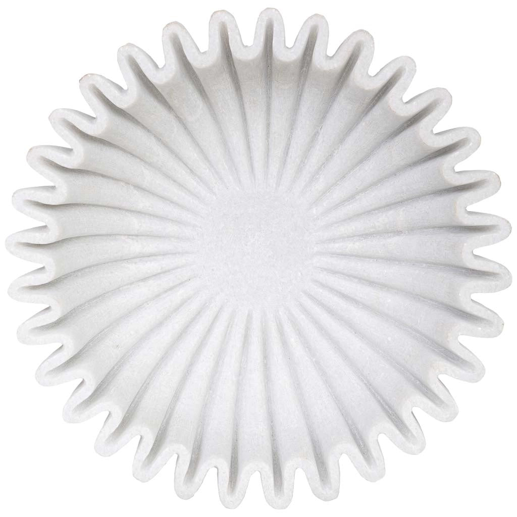 Ciotola in marmo bianco 30x30x8h cm