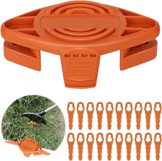 20 pezzi di rulli a filo per lama compatibile con grastrimacchi a batteria WG150-WG169E-WG154E-WA0010-Sense trimmer - sostituisce il doppiatore 20 lame.