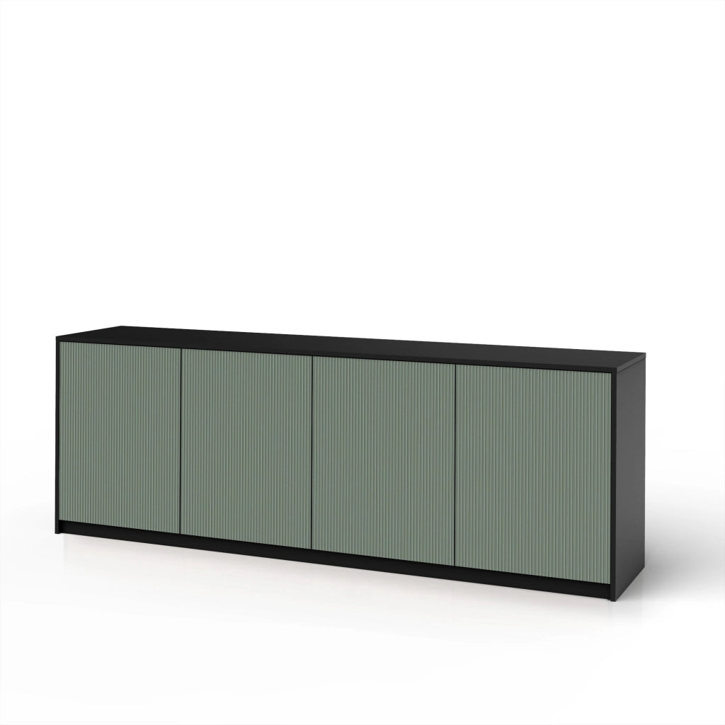 Buffet 4 ante BUDAPEST nero/verde salvia