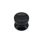 Pomolo fisso per porta SAGUATTI 874/70QB in alluminio nero lucido