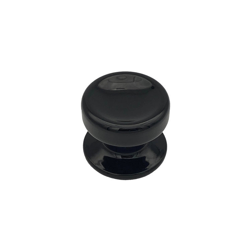 Pomolo fisso per porta SAGUATTI 874/70QB in alluminio nero lucido