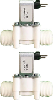 Set di 2 valvole d'acqua 12 V DC e valvola magnetica NC con inizio G1/2 pollici