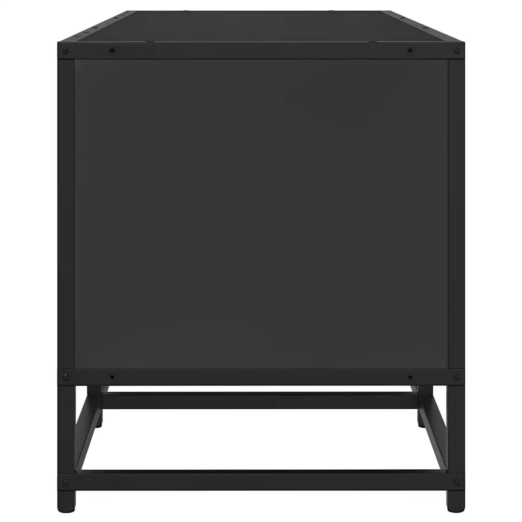 Mobile Porta TV Nero 100x35x41 cm in Truciolato e Metallo