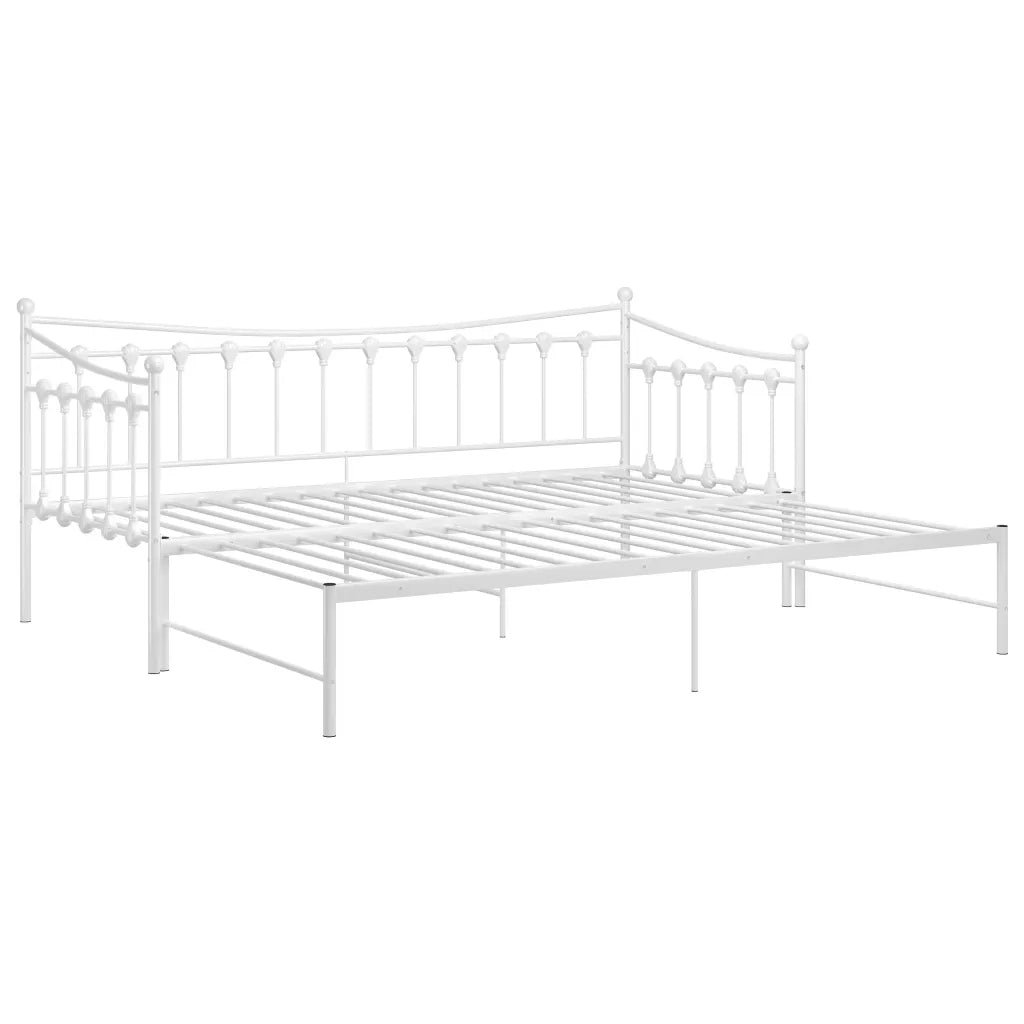 Telaio Divano Letto Estraibile Bianco in Metallo 90x200 cm 324759