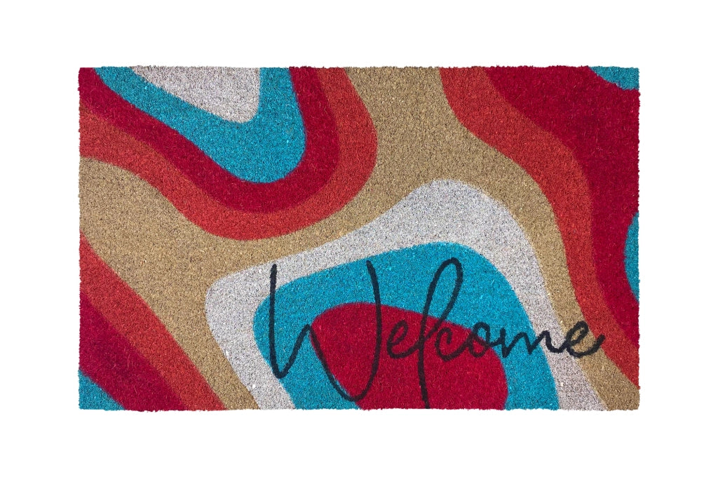 Zerbino Ingresso Casa In Fibra Di Cocco Con Base In Pvc  Hippy