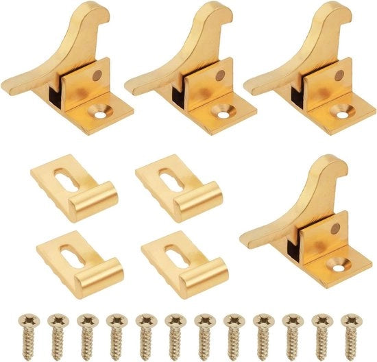 Blocco Finestre - Set di 4 - Maniglia Finestra Vecchio - Blocco Finestra in Acciaio Resistente - Blocco Cucina - Per Cucine e Porte.