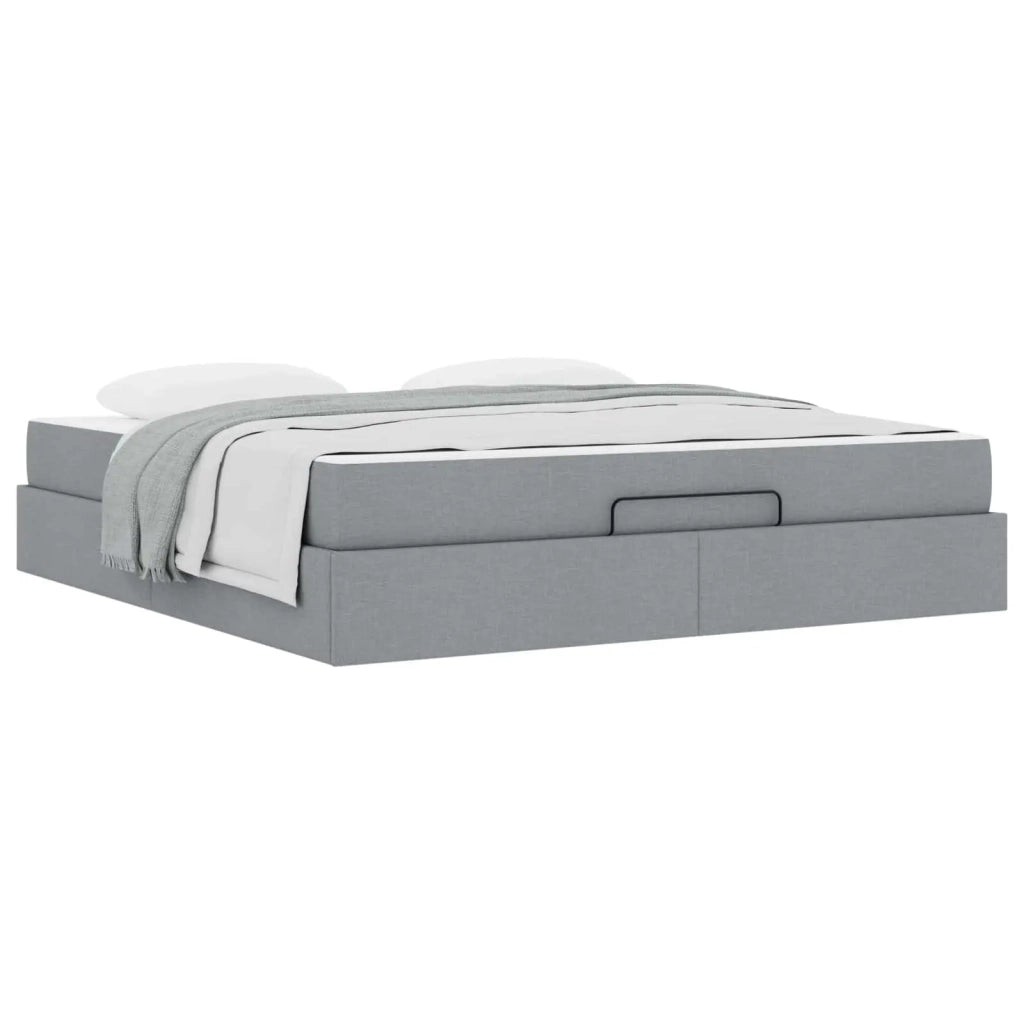 Struttura letto con materasso 2 pcs Grigio chiaro Tessuto 3399508