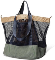 Borsa da viaggio esterna con grande capacità, tasca mesh, tasca, borsa da spiaggia, verde