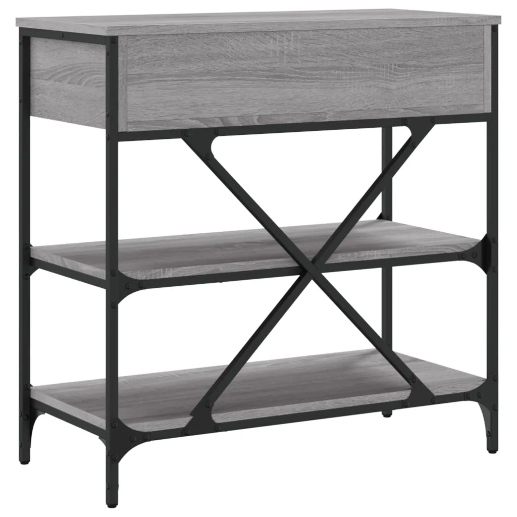 Tavolino Consolle | Tavolo d'Ingresso Grigio Sonoma 75x34,5x75cm Legno Multistrato