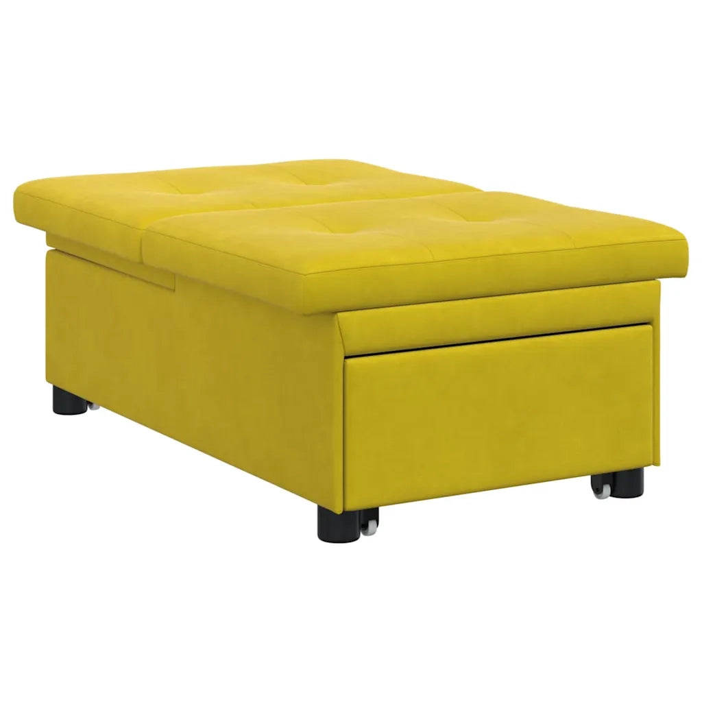 Divano letto | Sof¨¤ letto | Letto singolo Giallo 194 x 67 x 82 cm Velluto