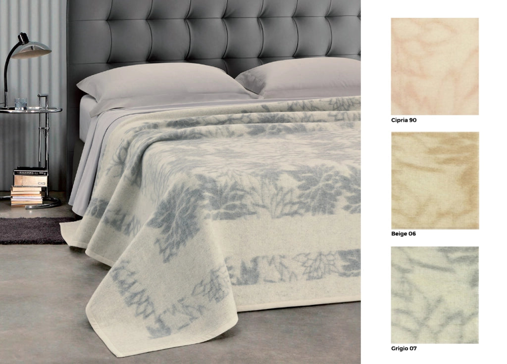 Coperta Jacquard in Misto Lana Modello Ellis - Maxi - Grigio 07