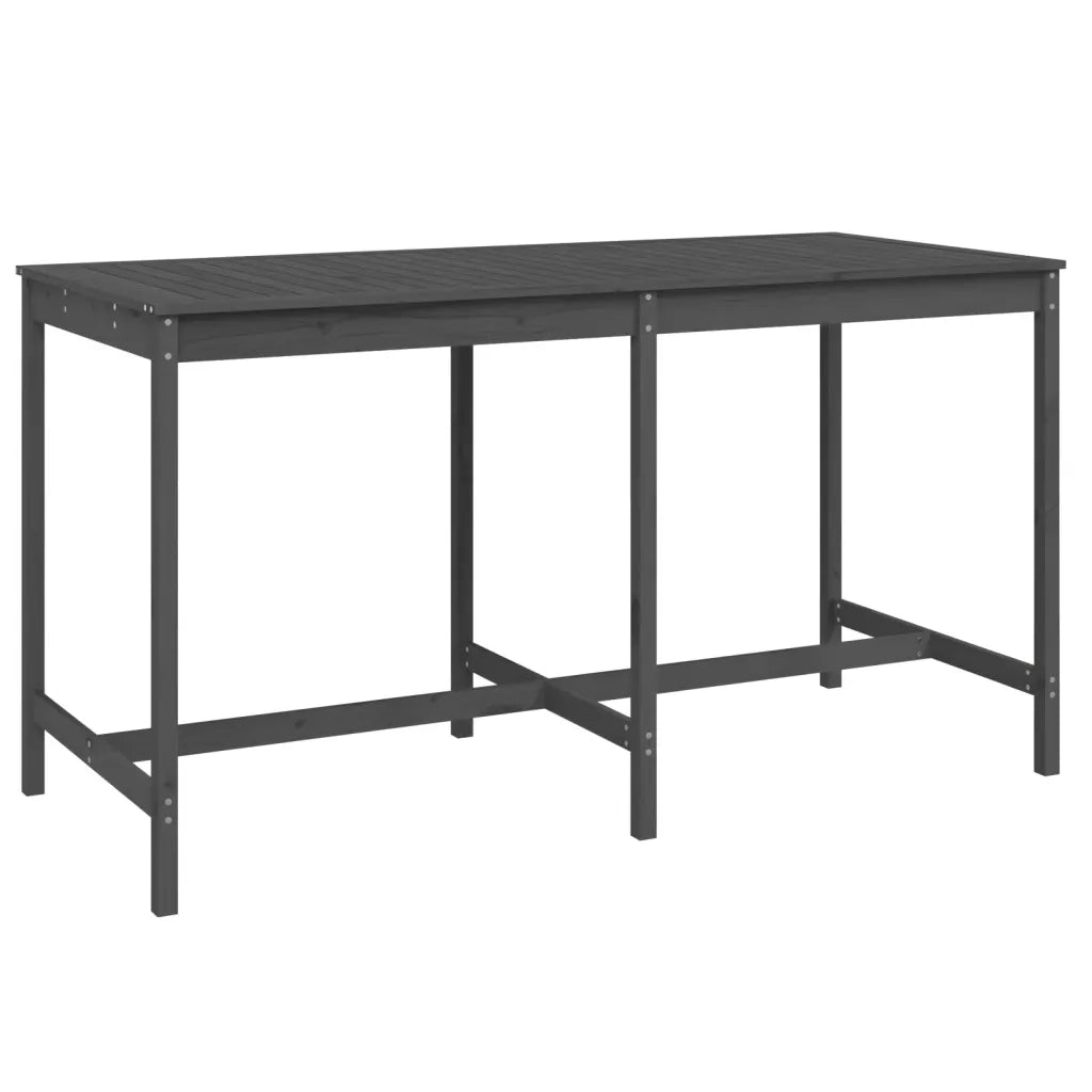 Set Bar da Giardino 9 pz Grigio in Legno Massello di Pino 3157759