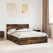 Struttura del letto con cassetto Rovere fumé 150 x 200 cm