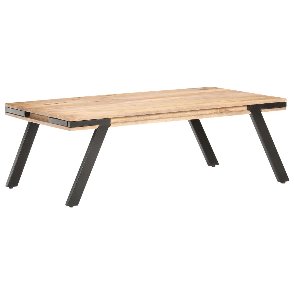 Tavolino da CaffÃ¨ 114x65x40 cm in Legno Massello di Mango