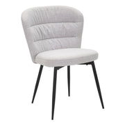 Set di 2 Sedie VKH378, Grigio, Metallo, 58x60,5x85 cm