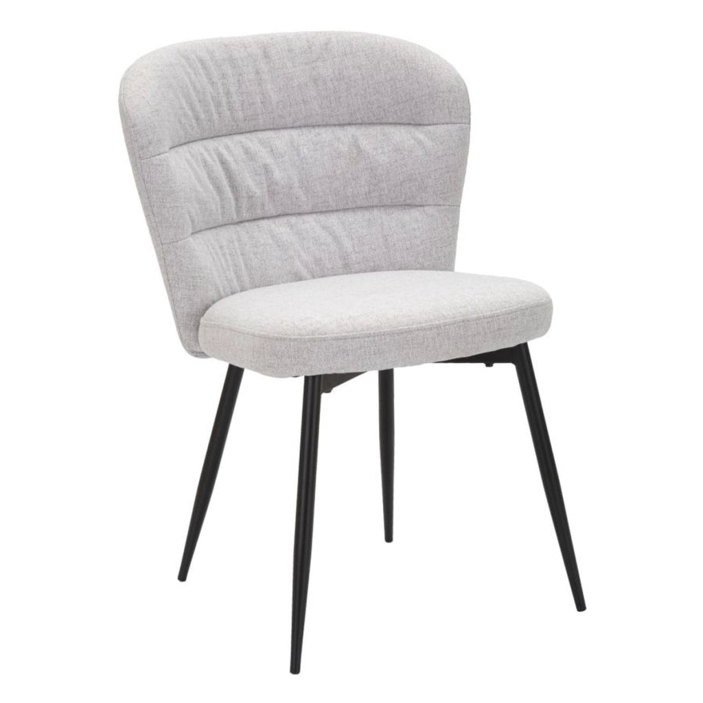 Set di 2 Sedie VKH378, Grigio, Metallo, 58x60,5x85 cm