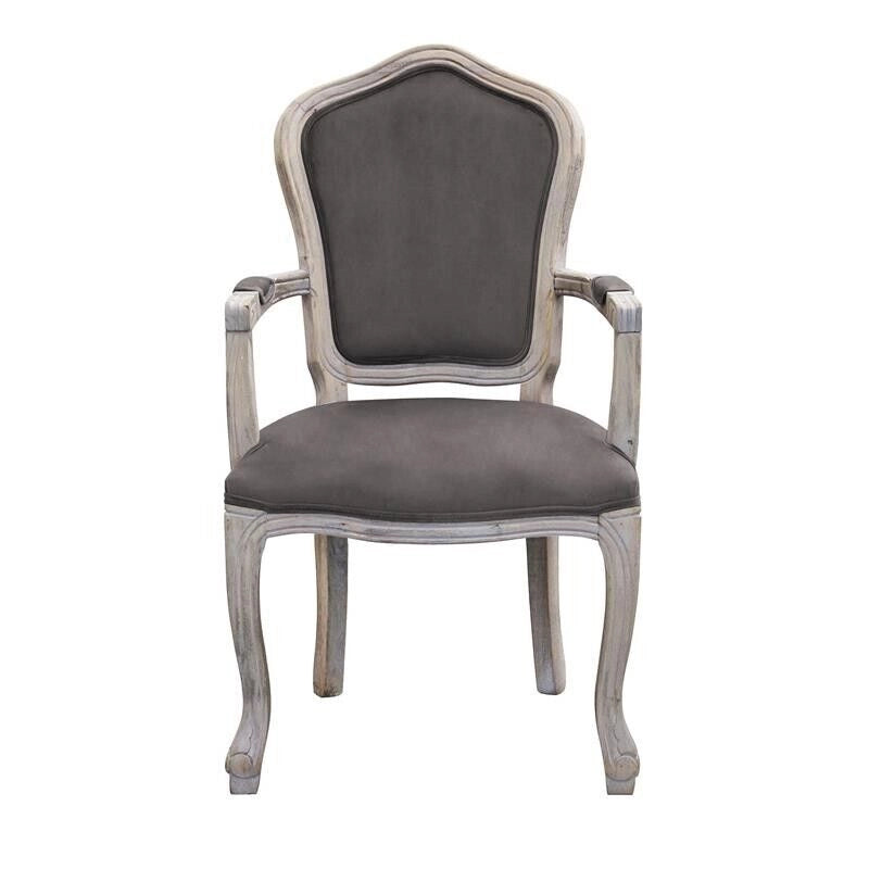 POLTRONA CHARLENE IN VELLUTO TAUPE CON POGGIOLI