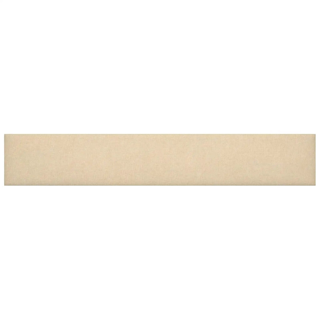 Testiera da Parete 12 pcs Crema 90 x 15 cm Tessuto 4008357