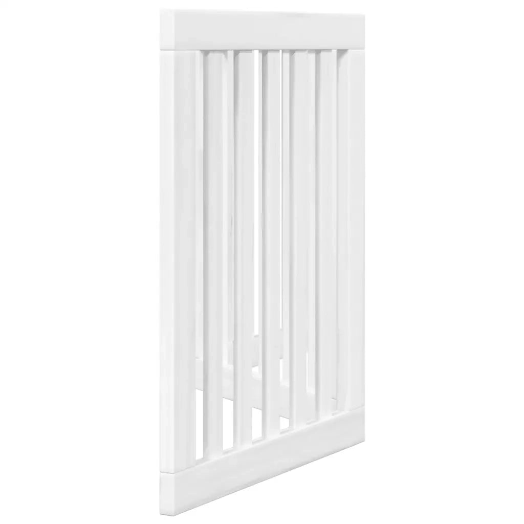 Cancello per Cani Pieghevole 3 Pannelli Bianco 150 cm Pioppo CFW5542464