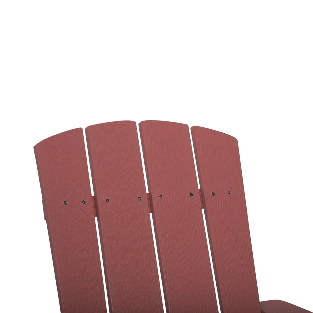 Sedia da giardino in plastica rossa in legno resistente agli agenti atmosferici in stile moderno