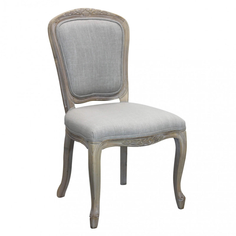Set di 2 SEDIE ROMY IN TESSUTO GRIGIO