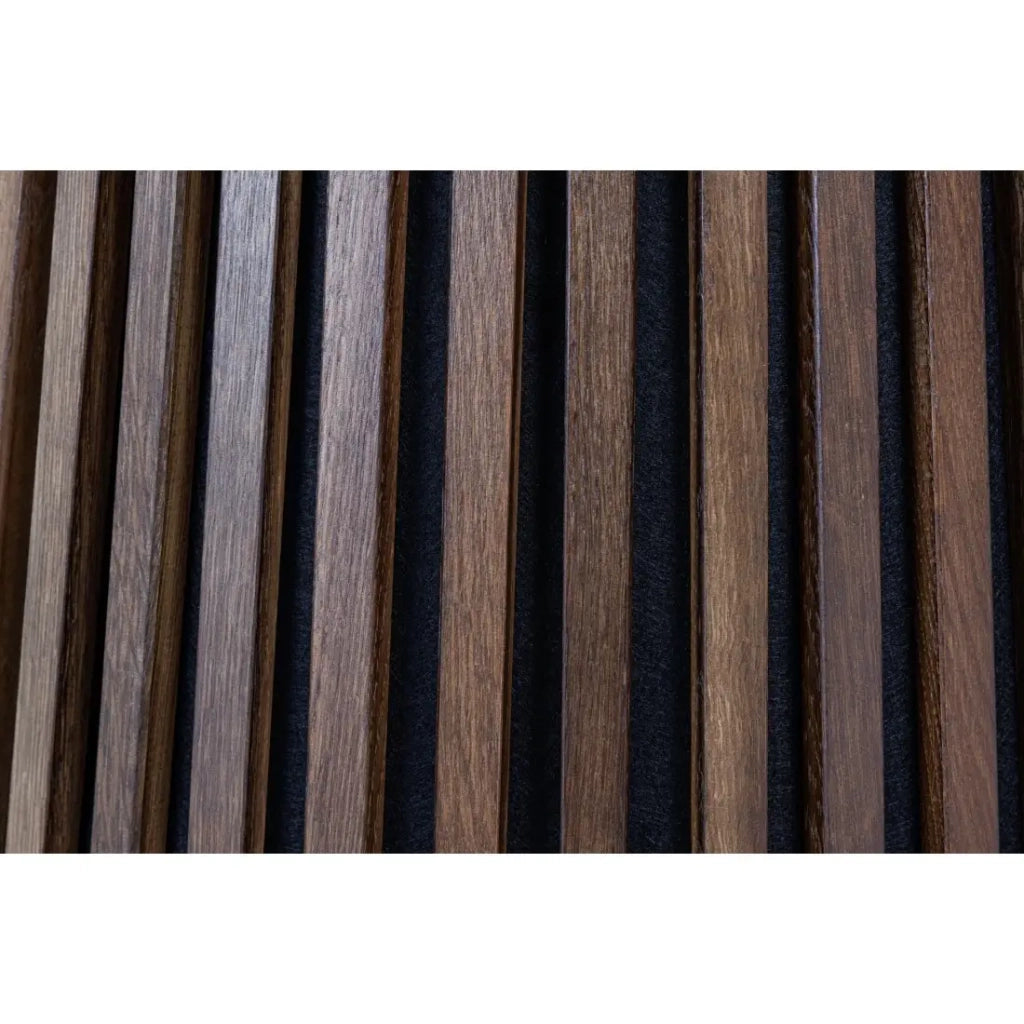 Tavolo da pranzo KANOVA 120 cm – Piano rotondo in rovere scuro e piede centrale design – Stile contemporaneo
