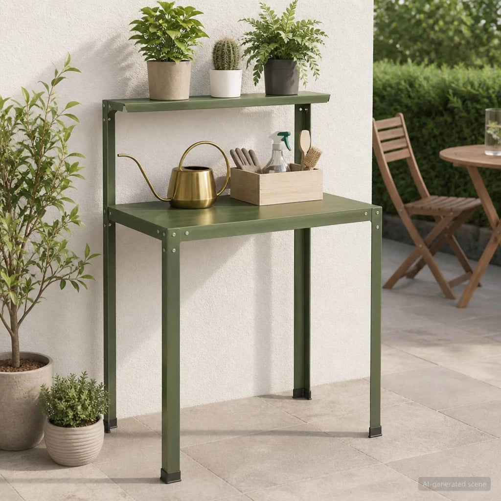 Tavolo da rinvaso 60 x 50 x 104 cm Acciaio verniciato a polvere 8014914