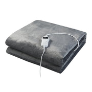 Coperta elettrica riscaldata 120 watt camera da letto 200 x 150 cm grigio scuro 03_0009336