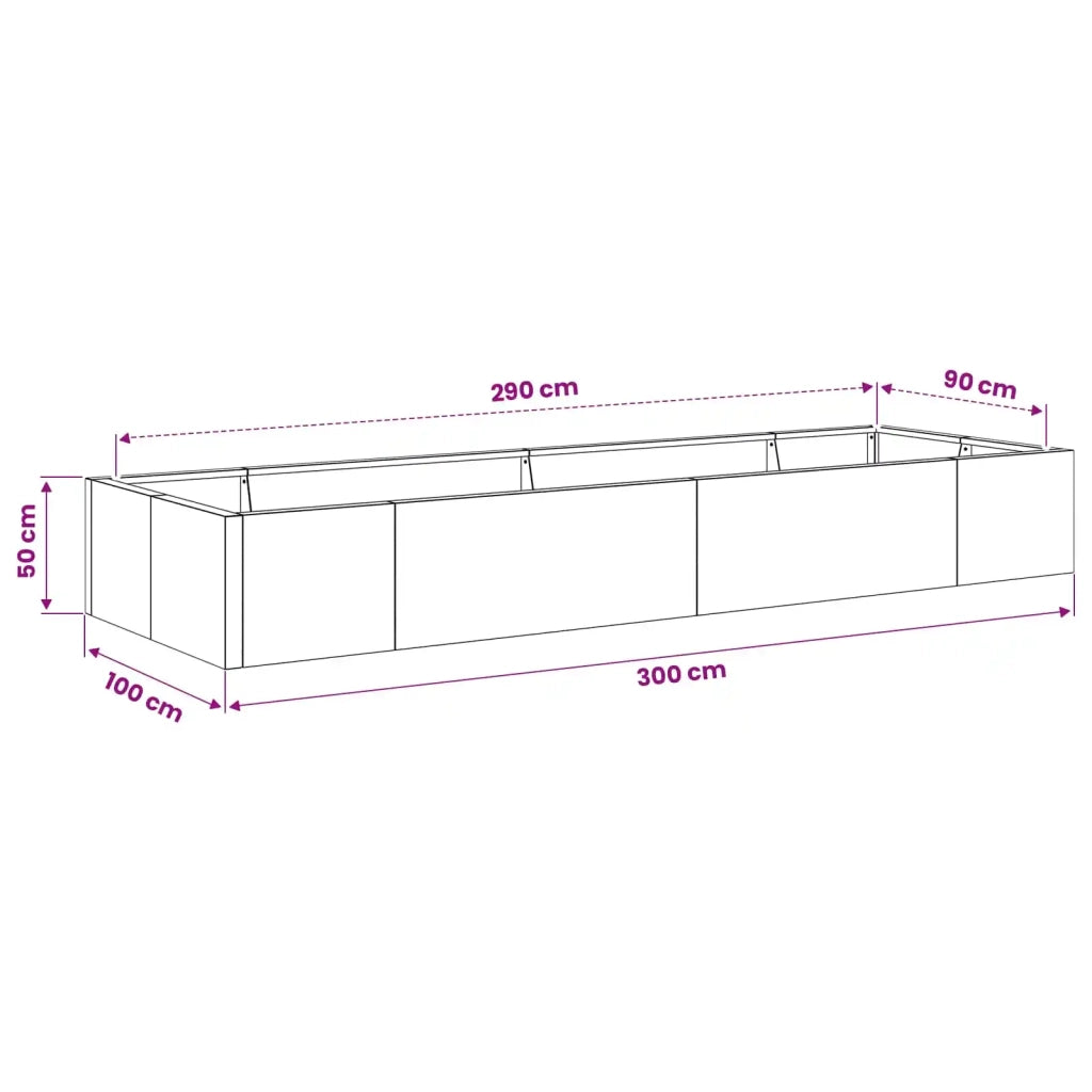Muro di contenimento 8 pz 300 x 100 x 50 cm Acciaio Antracite 3449256