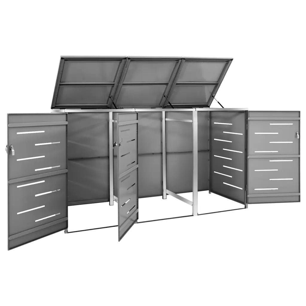 Copribidone per Spazzatura Singolo 69x77,5x112,5cm Acciaio Inox 149556