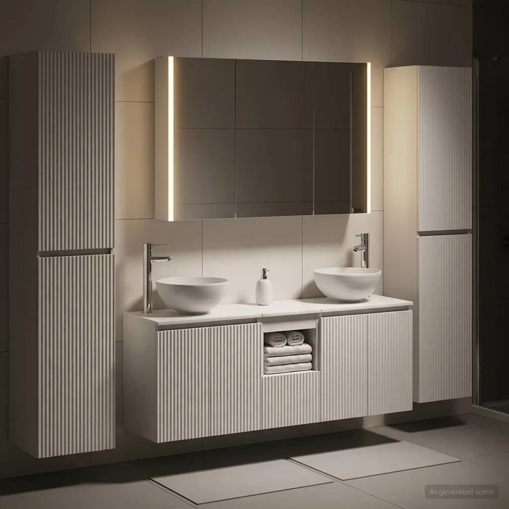 Set di mobili per il bagno 6 pcs Bianco 3407215