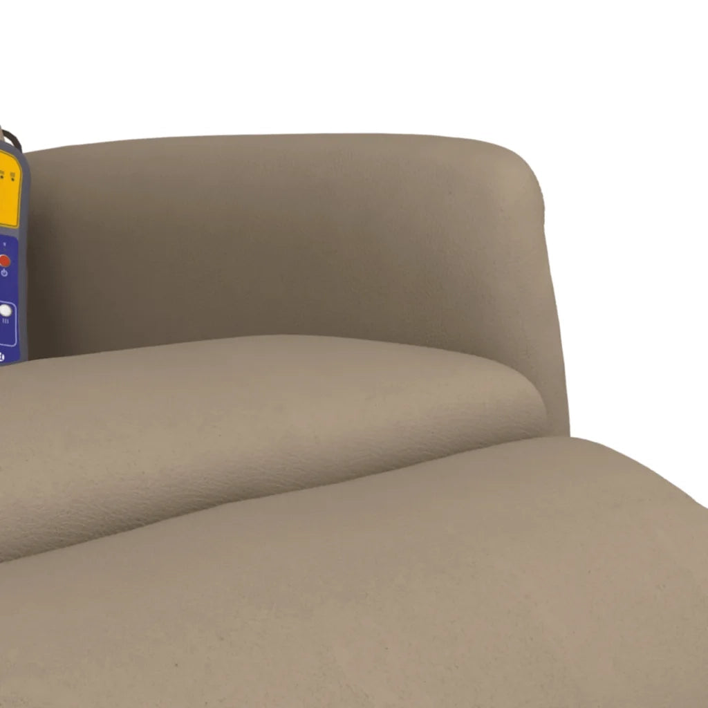 Poltrona | Sedia Relax Reclinabile Massaggi Poggiapiedi Cappuccino Similpelle