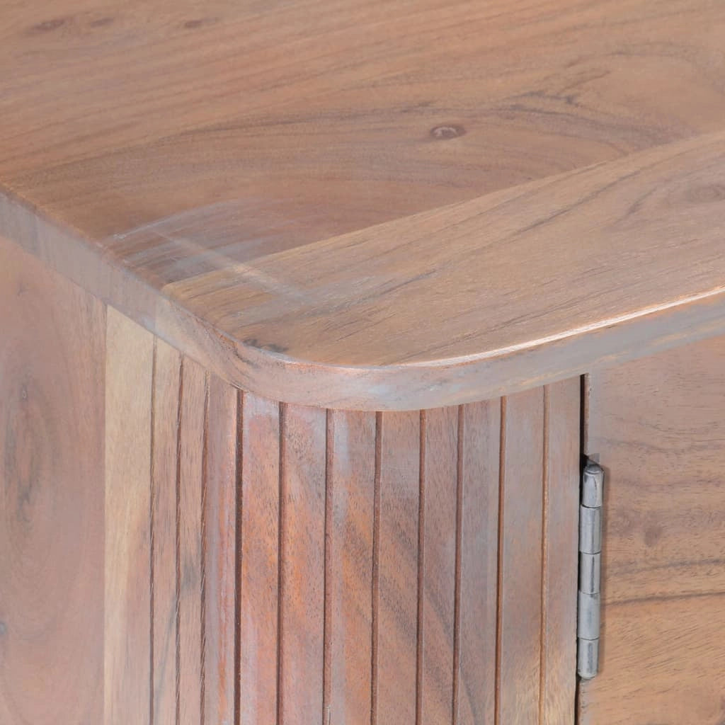 Mobile TV multimediale scaffale TV credenza mobile TV sala da pranzo soggiorno camera da letto 118 x 30 x 40 cm legno massello di acacia marrone 02_0025801
