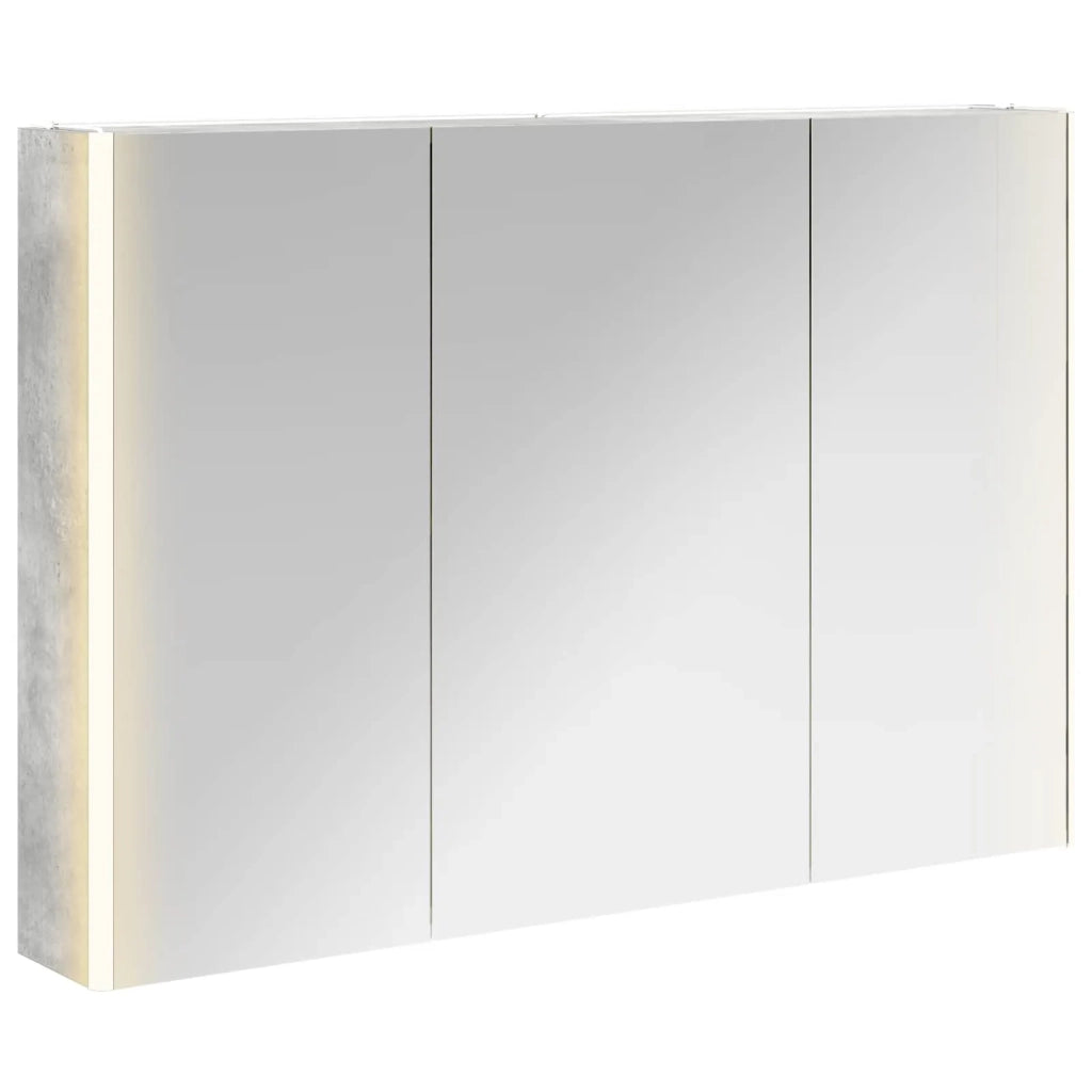 Mobiletto per specchio da bagno Grigio cemento