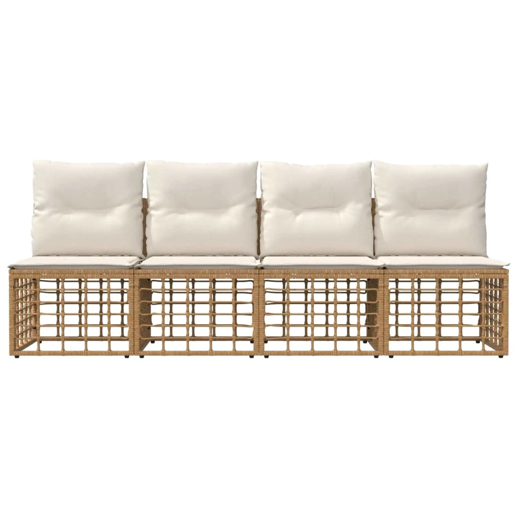 Divano da Giardino 4 Posti Senza Braccioli 4 pcs