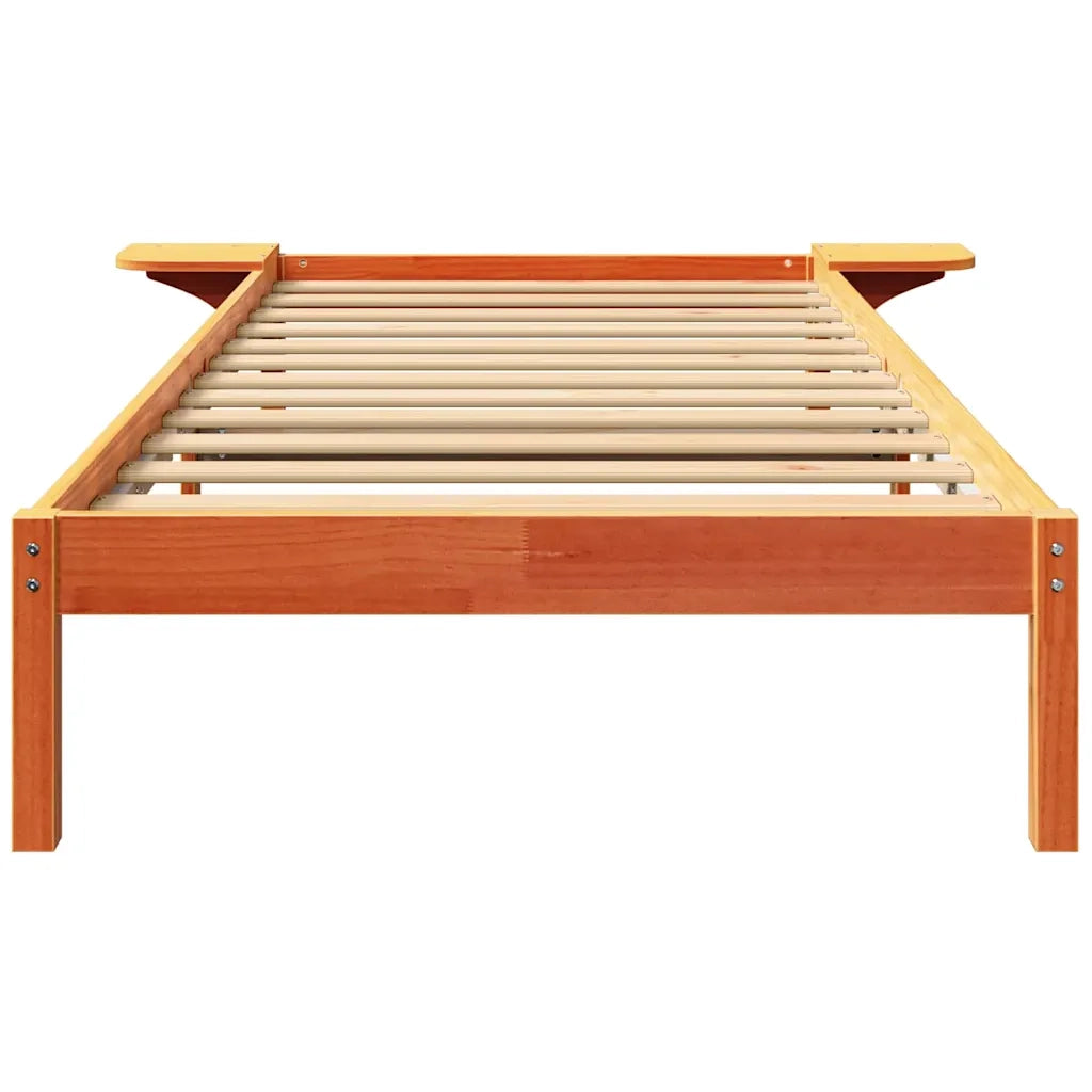 Struttura del letto Marrone cerato 75 x 190 cm Pino massello 873216