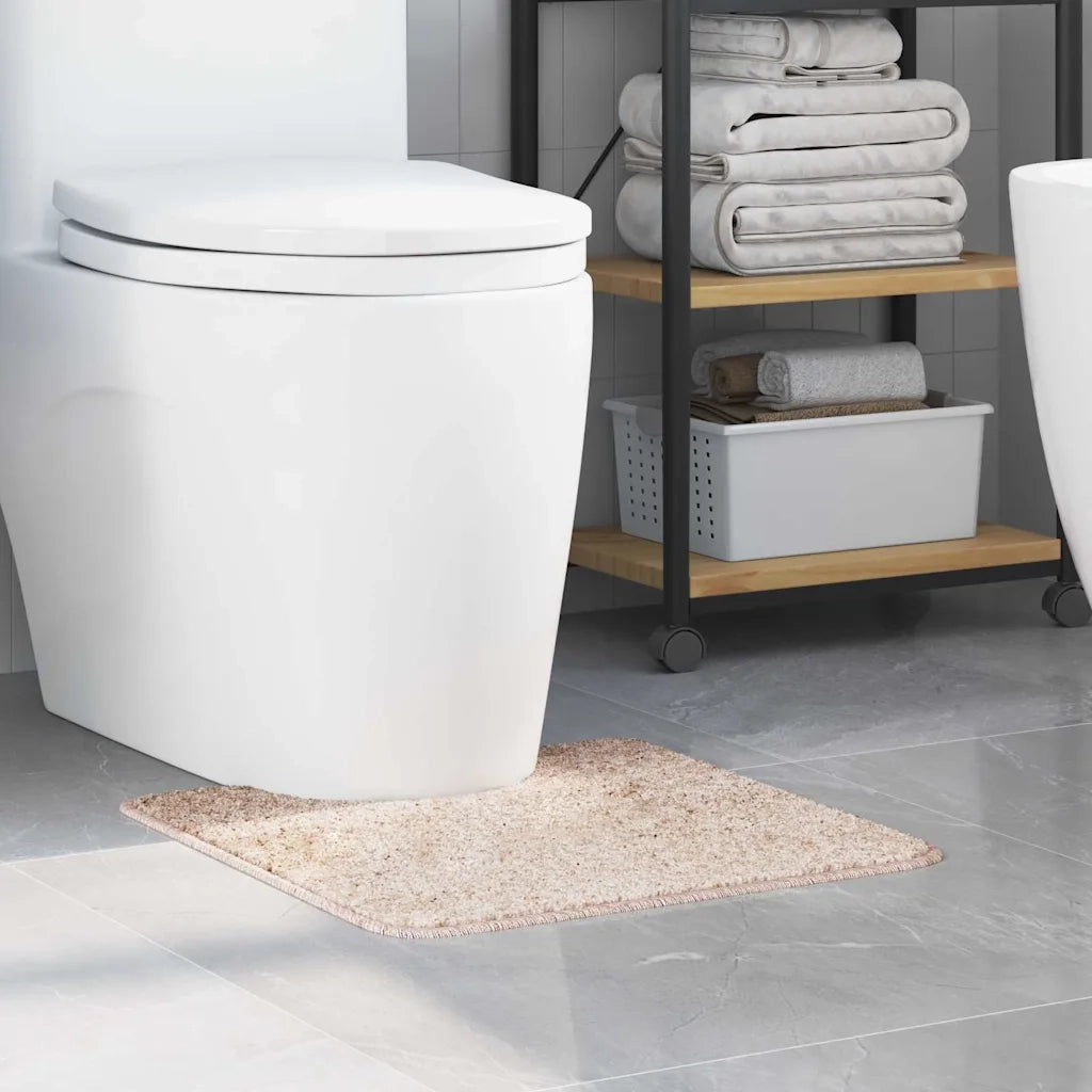 Tappeto Antiscivolo per Bagno con Taglio per Toilette Crema 4019816